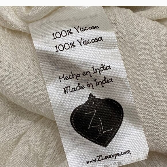 Z&L Women's Ivory Boho Duster Tassel Detail Beach Swimsuit Cover Up One Size - Picture 14 of 15